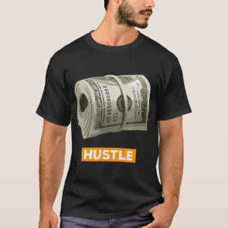 Hustle T-Shirt banque-roll argent wad 100 dollar d