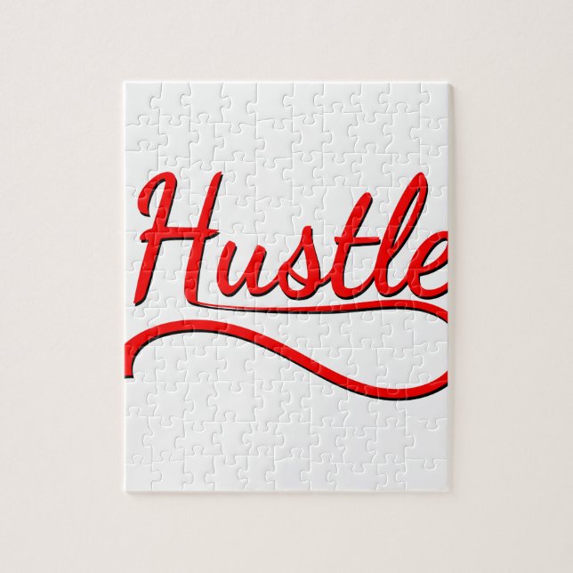 Hustle Typography Art Jigsaw Puzzle (Vertical)