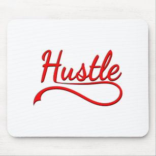Hustle Typography Art Mouse Pad