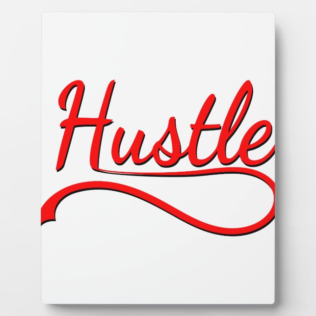 Hustle Typography Art Plaque (Front)