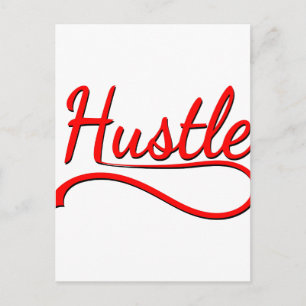 Hustle Typography Art Postcard