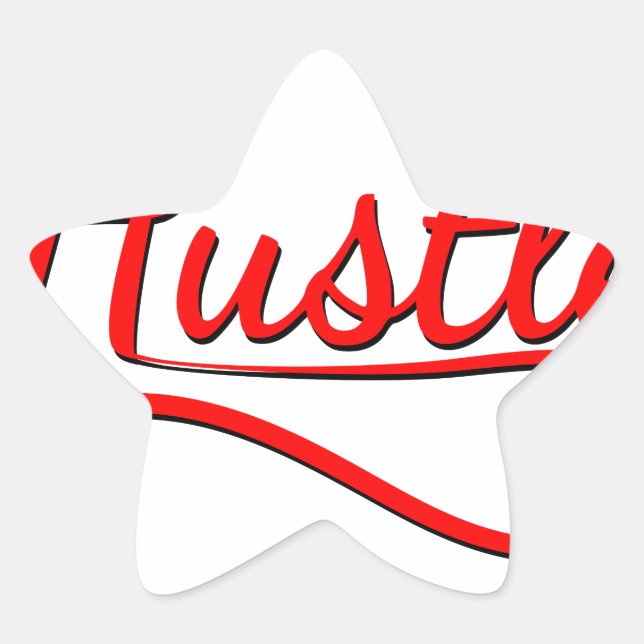 Hustle Typography Art Star Sticker (Front)