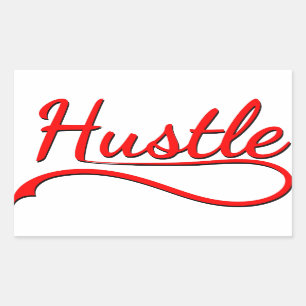 Hustle Typography Art Sticker