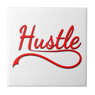 Hustle Typography Art Tile