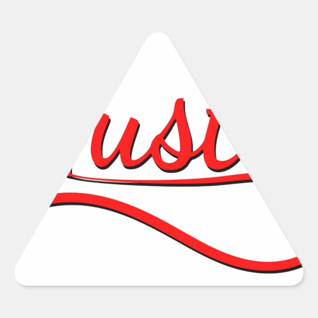 Hustle Typography Art Triangle Sticker (Front)