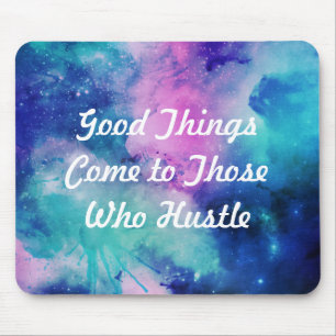 Hustle watercolor star galaxy mouse pad