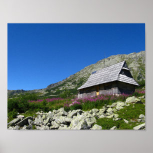 Hut in the Five Ponds Valley, Tatras Poster