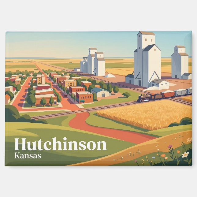 Hutchinson Kansas Magnet (Front)
