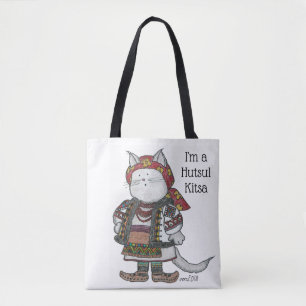 Hutsul Kitsa Kitty Cat Ukrainian Folk Art Tote Bag