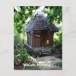 Hutte d'herbe - nouvelle carte postale d'adresse