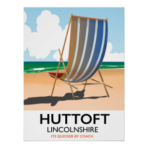 Huttoft seaside travel poster. poster