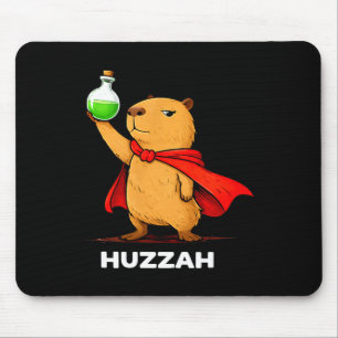 Huzzah capybara alchemist funny potion meme novelt mouse pad