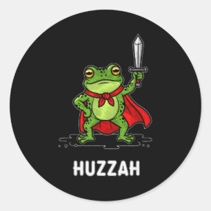 Huzzah Frog  Classic Round Sticker