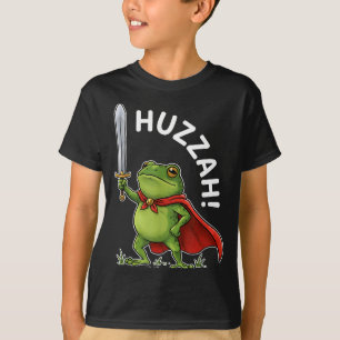 Huzzah Frog Knight Funny Sword Meme Frog Quote Men T-Shirt