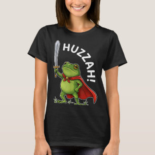 Huzzah Frog Knight Funny Sword Meme Frog Quote Men T-Shirt
