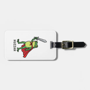 Huzzah Frog Knight Funny Sword Meme Quote Luggage Tag
