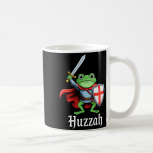 Huzzah Frog Knight Funny Sword Meme Quote Medieval Coffee Mug
