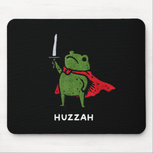 Huzzah Frog Knight Funny Sword Meme Quote  Mouse Pad