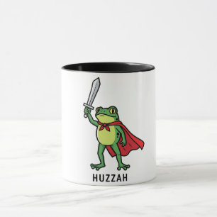 Huzzah Frog Knight Funny Sword Meme Quote   Mug