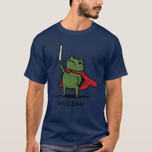 Huzzah Frog Knight Funny Sword Meme Quote vintage T-Shirt