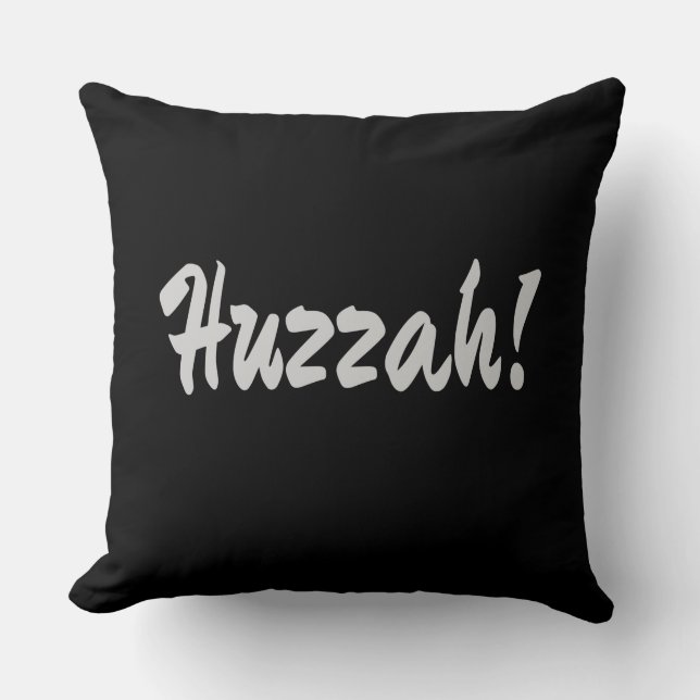 Huzzah! hurrah throw pillow (Front)