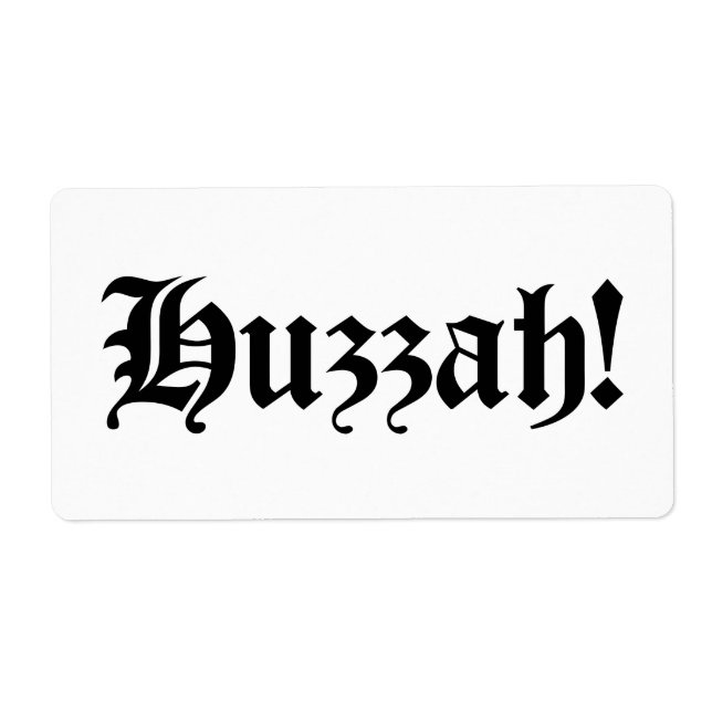 Huzzah! {Medieval Typography} (Front)