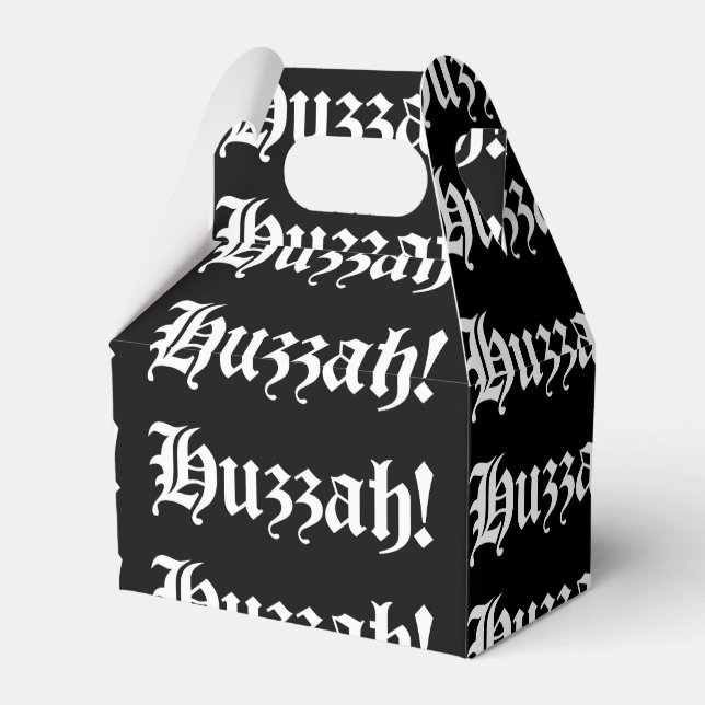 Huzzah! {Medieval Typography} Favor Box (Front Side)
