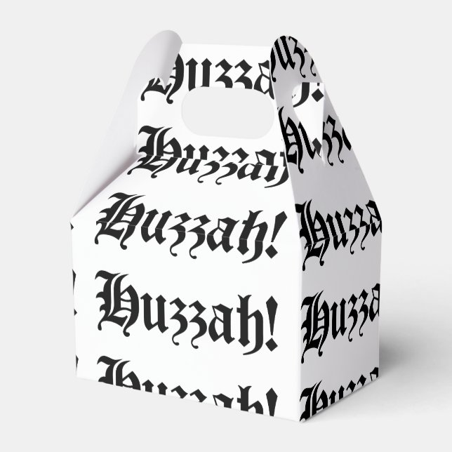 Huzzah! {Medieval Typography} Favor Box (Front Side)