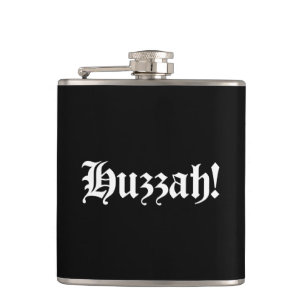 Huzzah! {Medieval Typography} Hip Flask