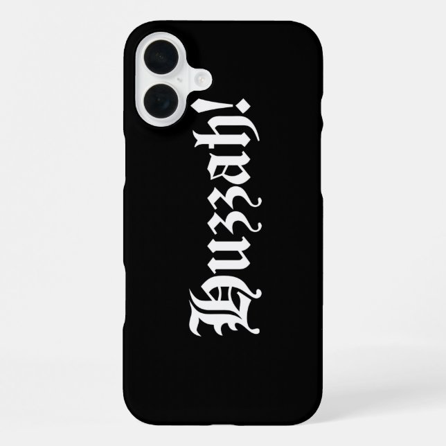 Huzzah! {Medieval Typography} iPhone Case (Back)