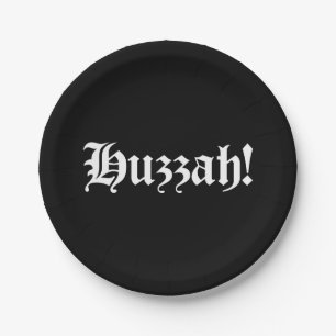 Huzzah! {Medieval Typography} Paper Plate