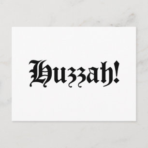 Huzzah! {Medieval Typography} Postcard