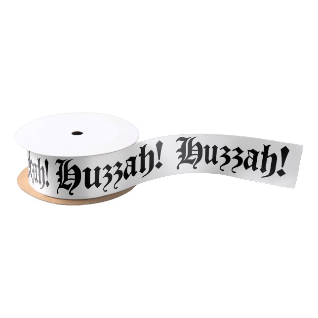 Huzzah! {Medieval Typography} Satin Ribbon (Spool)