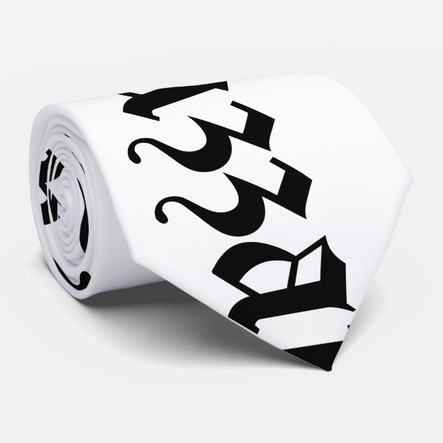 Huzzah! {Medieval Typography} Tie (Rolled)