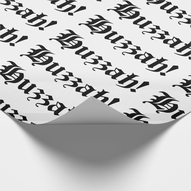 Huzzah! {Medieval Typography} Wrapping Paper (Corner)