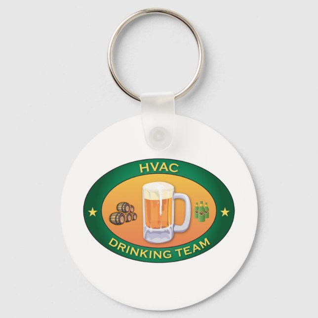 HVAC Drinking Team Keychain (Front)