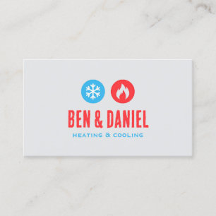 HVAC Heating and Cooling Business Card 