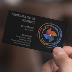 HVAC Heating and Cooling Specialists Business Card