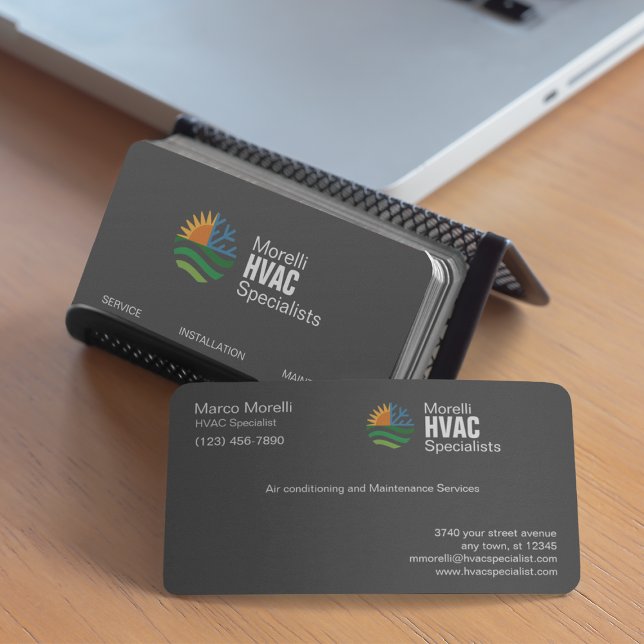 HVAC Heating and Cooling Specialists Business Card (Creator Uploaded)