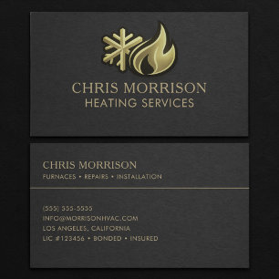 HVAC Heating Services Professional Business Card