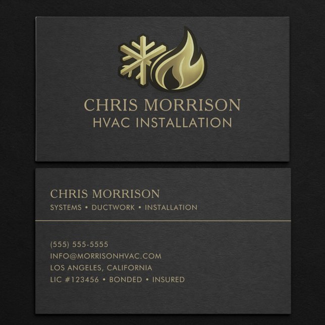 HVAC Installation Professional Business Card (Creator Uploaded)