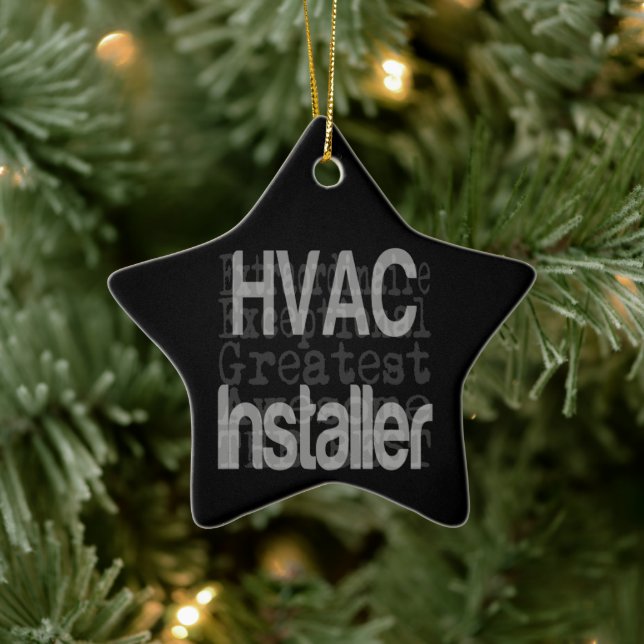 HVAC Installer Extraordinaire Ceramic Ornament (Tree)