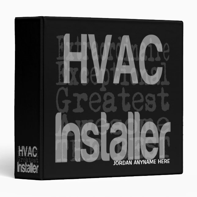 HVAC Installer Extraordinaire CUSTOM Binder (Front/Spine)