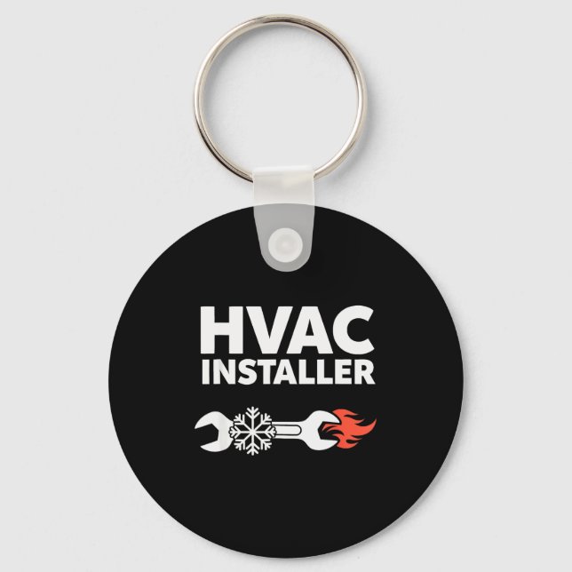 Hvac Installer Funny Hvac Tech Technician Father D Keychain (Front)