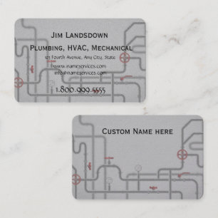 HVAC Mechanical Plumbing Custom  Business Card