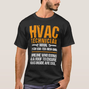HVAC Noun Technician Apparel Men HVAC Tech Accesso T-Shirt