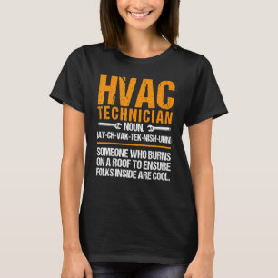HVAC Noun Technician Apparel Men HVAC Tech Accesso T-Shirt