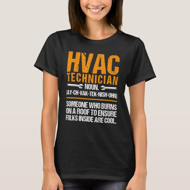 HVAC Noun Technician Apparel Men HVAC Tech Accesso T-Shirt (Front)