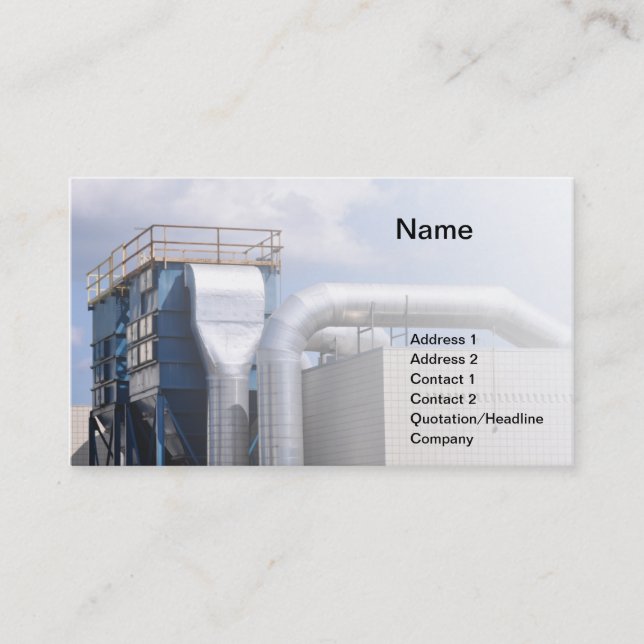 hvac or refrigeration equipment business card (Front)