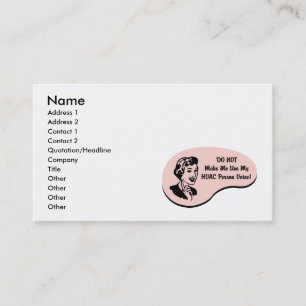 HVAC Person Voice Business Card